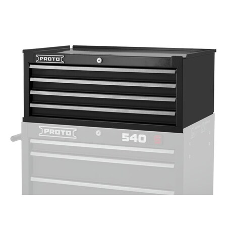 Proto 540Ss Intermediate Chest - 4 Drawer, Black J542710-4BK-IC